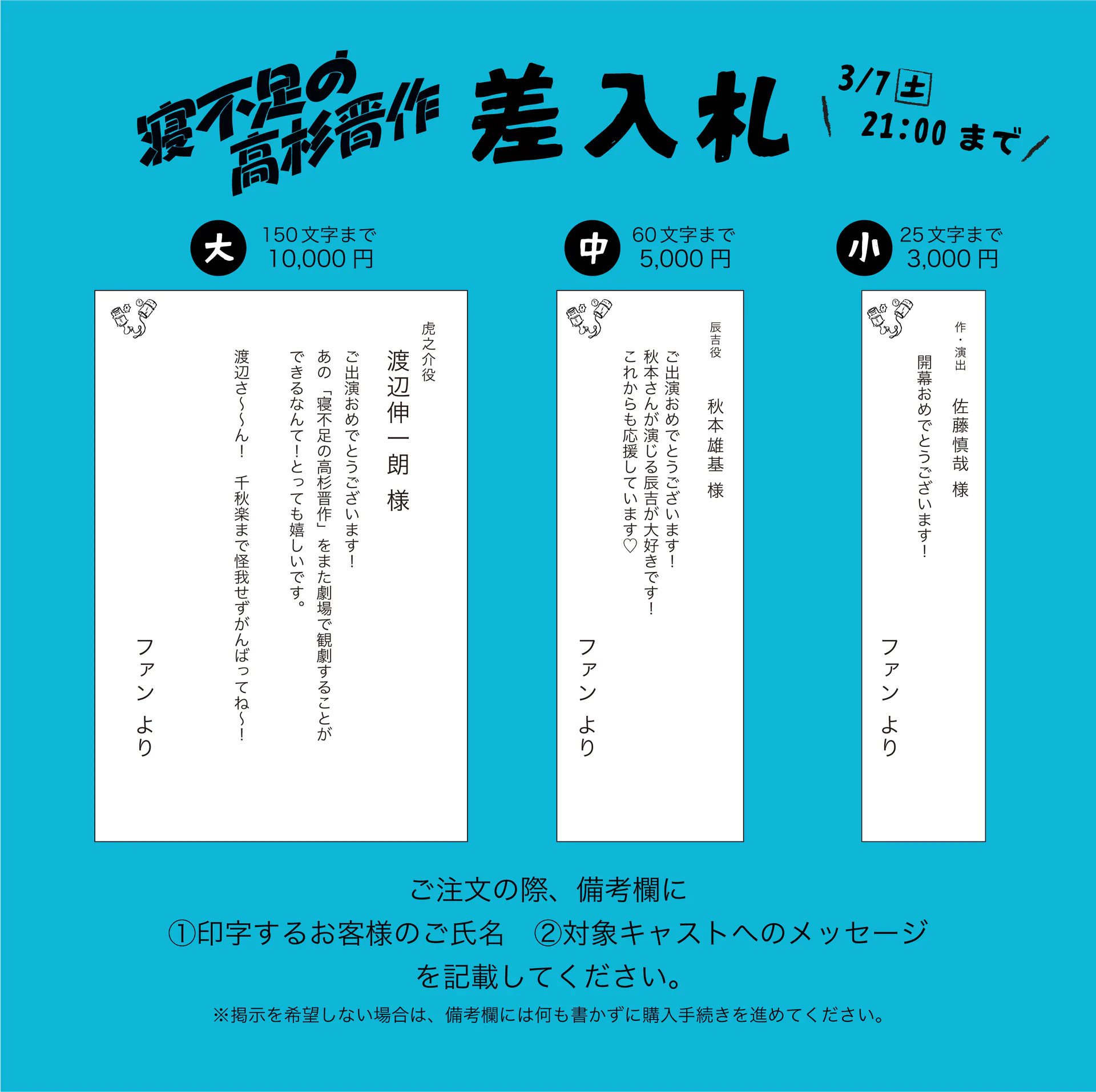 差し入れ札の説明画像